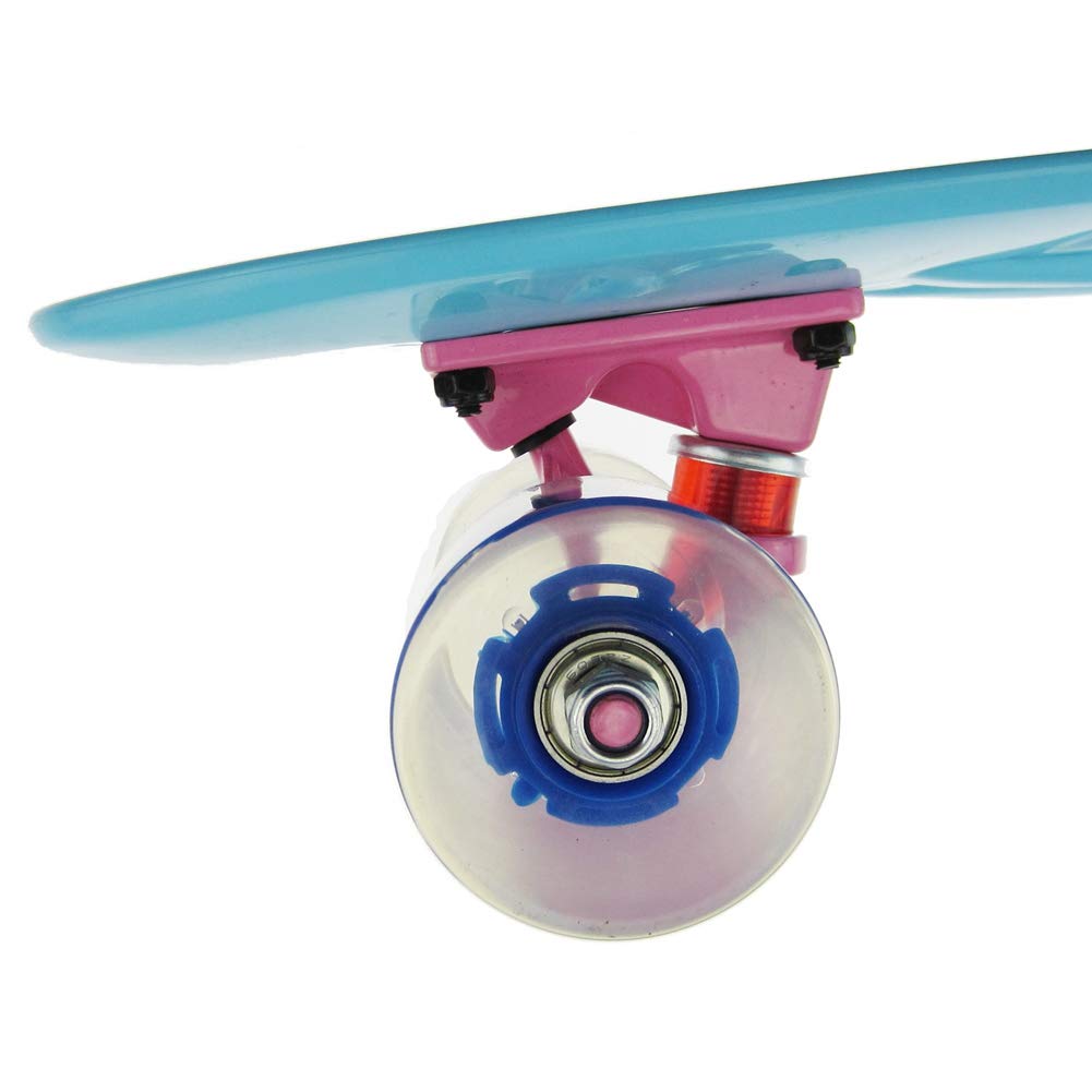 Planches à roulettes Complètes Mini Skateboard Cruiser avec LED Allument des Roues Clignotantes pour Enfants Garçons Filles