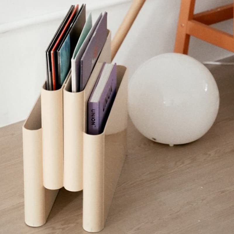 Zeitschriftenständer, Zeitschriftensammler, Post-Organizer, Organizer für Zeitschriften, Bücher, Zeitungen, Tablets, Laptop, Tastaturen, Kopfhörer zu Hause, Büro (Milchweiß)