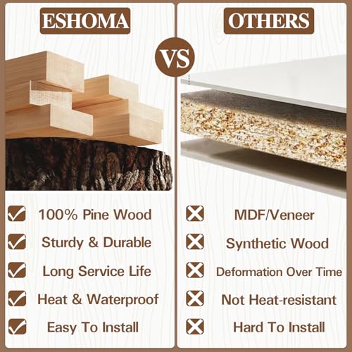 Fireplace Mantel, 72 in Handcrafted Mantel Shelf for Over Fireplace, Wood Mantel with Invisible Heavy Duty Wood Bracket, Floating Mantel Shelf, Brown - Image 6