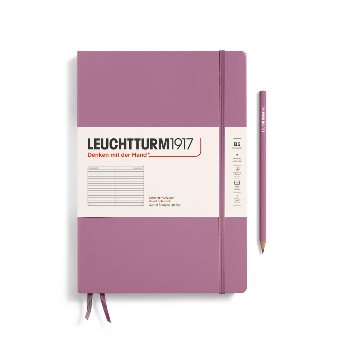 LEUCHTTURM1917 372343 Not Defteri Kompozisyon B5, Sert Kapaklı Yazı Defteri, 219 Numaralı Sayfa, Dus