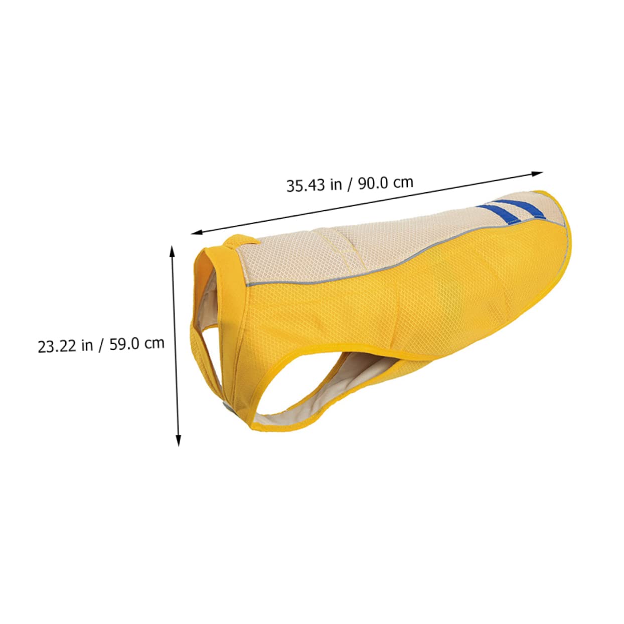 Gilet D'été Confortable et Rafraîchissant pour Animaux de Compagnie en Polyester Jaune Promenades Estivales Port Quotidien des Chiens