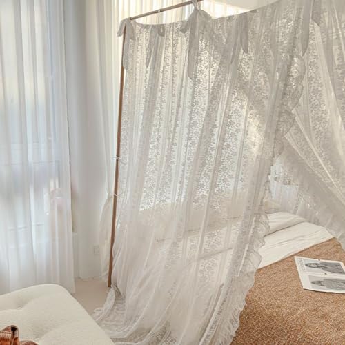 Elegantes Prinzessinnen-Moskitonetz mit 4 Eckpfosten, romantisch für Mädchen und Frauen, Bettvorhang, Baldachin für Erwachsene, Hochzeit, Schlafzimmer, Kinderzimmer, Dekoration (Ty