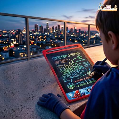 Image of Pack of 4 LCD Writing Tablet 8.5 Inch Colorful Doodle Board for Kids,Educational Electronic Drawing Pad, Reusable Learning Toy & Travel Essentials|Birthday Gift for Boys & Girls(Multicolor)