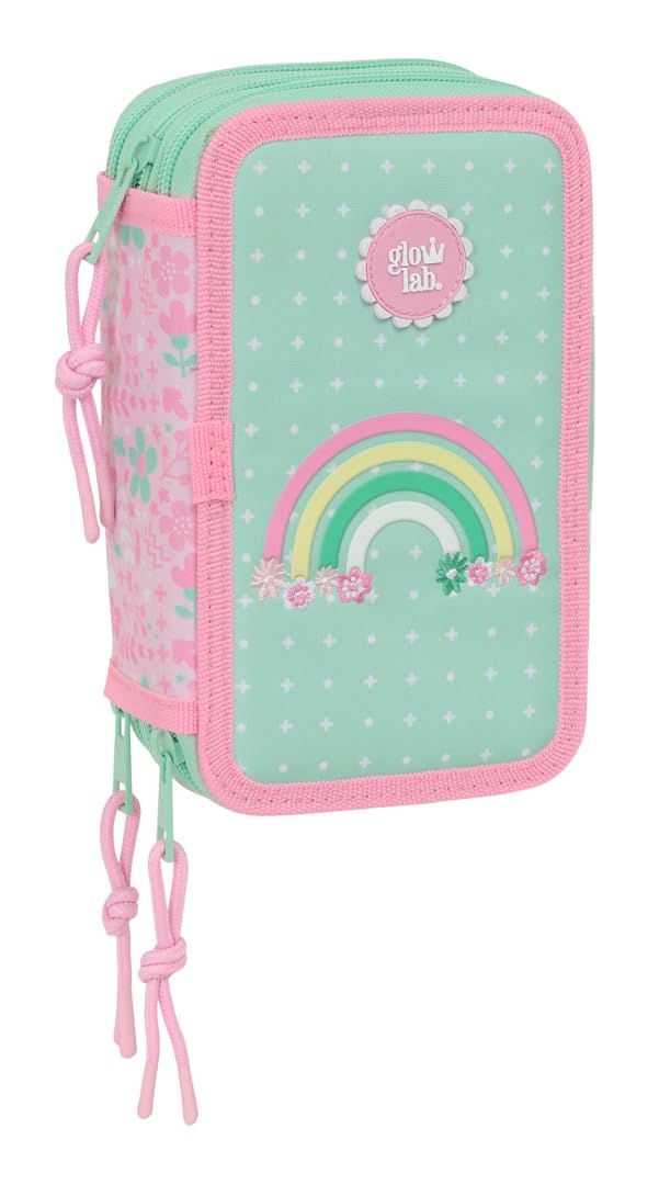 Safta GLOWLAB AMAZING – School Pencil Case with 37 Tools Included, Children's Pencil Case, Child, Ideal for Children from 5 to 14 Years, Comfortable and Versatile, Quality and Resistance, 12.5 x 5.5 x