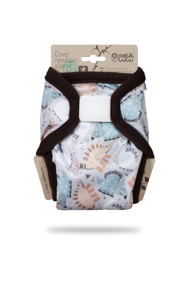 Petit Lulu Culotte De Couche Taille 2 PUL (5 à 16 Kg) - Velcro, Imperméable Et Lavable - Motif Dinos Friendship - Fabriqué En UE