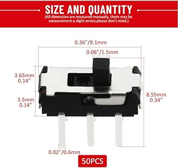 Amazon.com: WMYCONGCONG 50 Pcs 6 Pin 2 Position DPDT
