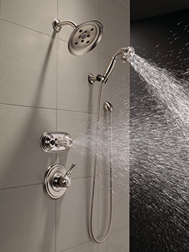 Image of Delta Faucet Cassidy 17 Series Dual-Function Shower Handle Valve Trim Kit, Chrome T17097 (Valve Not Included) (Pack of 3)