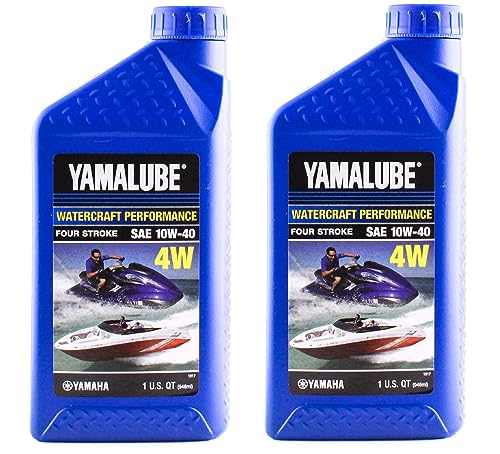 Image of Yamaha Yamalube 10W-40 Mineral 4W WaterCraft Hi-Performance Engine Oil- 2 Quarts, #LUB-10W40-WV-12
