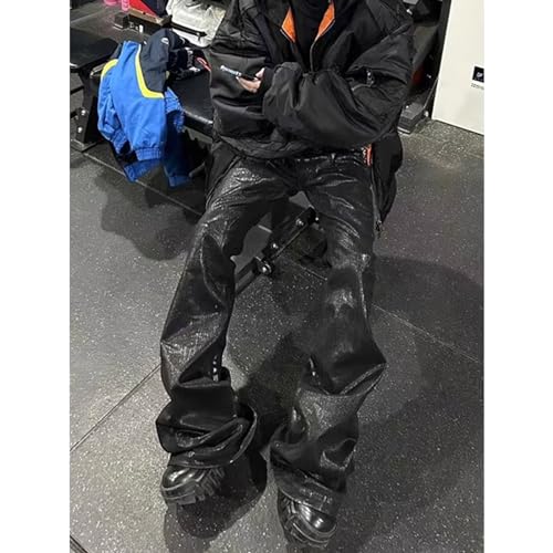 High Street Pants Unisex Back Strap Elastic Micro Flared Jeans4