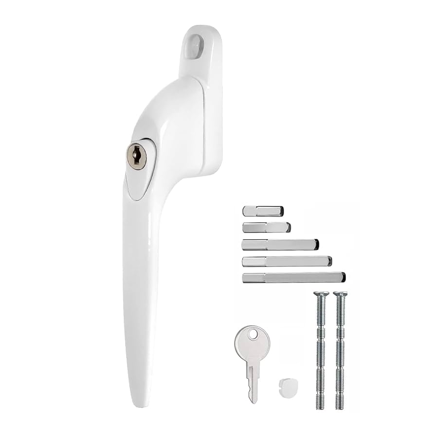 Universal UPVC Window Handles, 4PCS Lockable Window Handle Inline