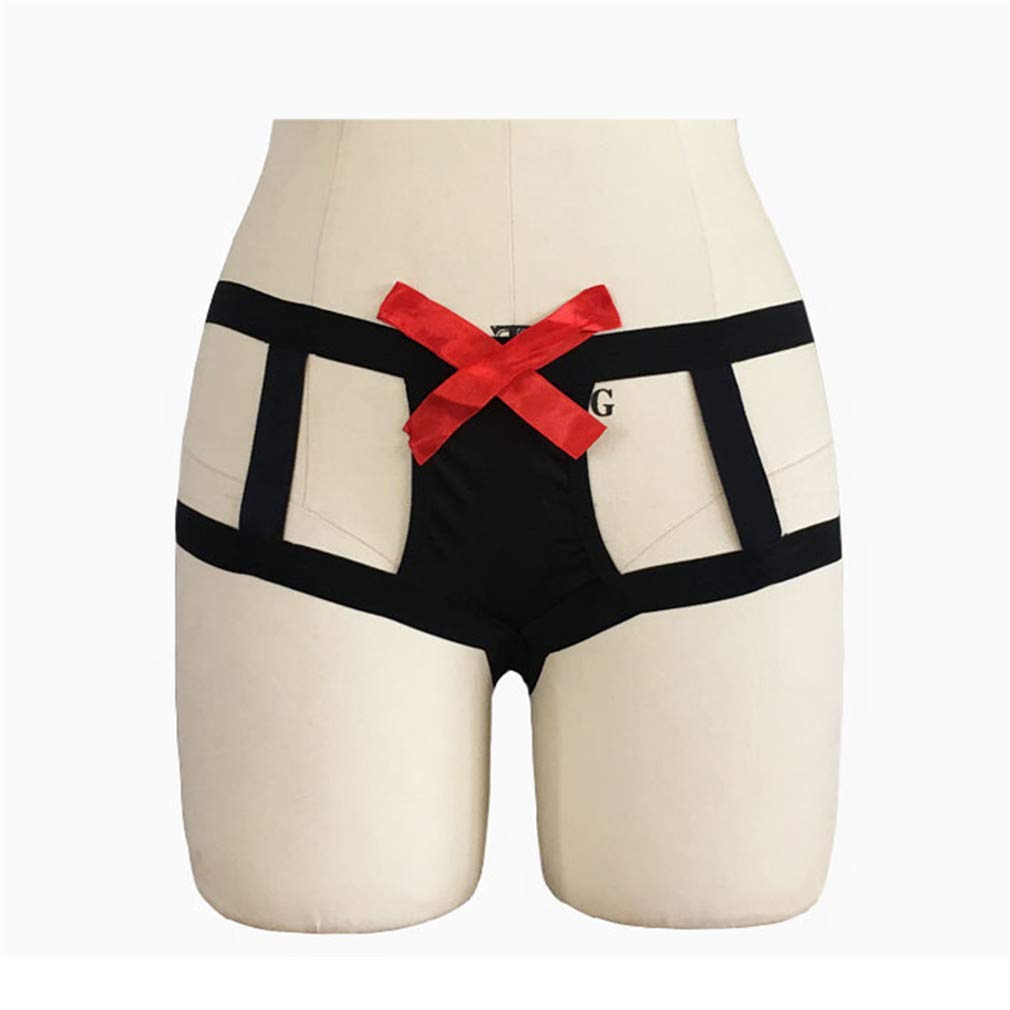 FTERGS Plus Size Sexy G String Thongs Bow Women Panties Lingerie Mesh G-String Briefs Underwear Panties Seamless