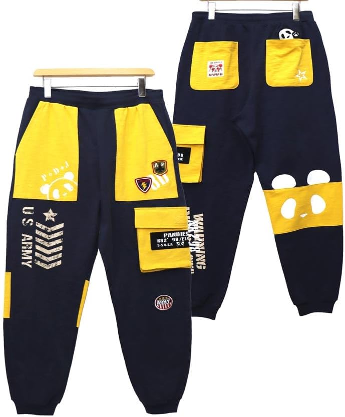 パンディエスタ PANDIESTA ミリタリー切替 スウェット パンツミリタリー切替 スウェット パンツ パンダ メンズ ユニセック