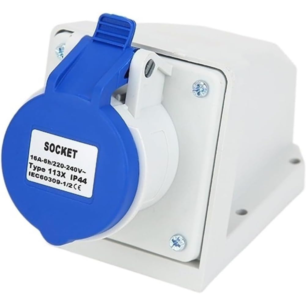 Xnuiasqe Industrial Plug 16A 3-Pin AC220V, Waterproof Power Connector Socket,Industrial Waterproof Plug,High Quality