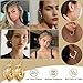 KISS WIFE Gold Chunky Earrings for Women, Hypoallergenic Lightweight Hoops, Pearl Stud Twist Heart Round Dangle Earring Packs Jewelry Gifts for Women (18 Pairs Hoop Gold)