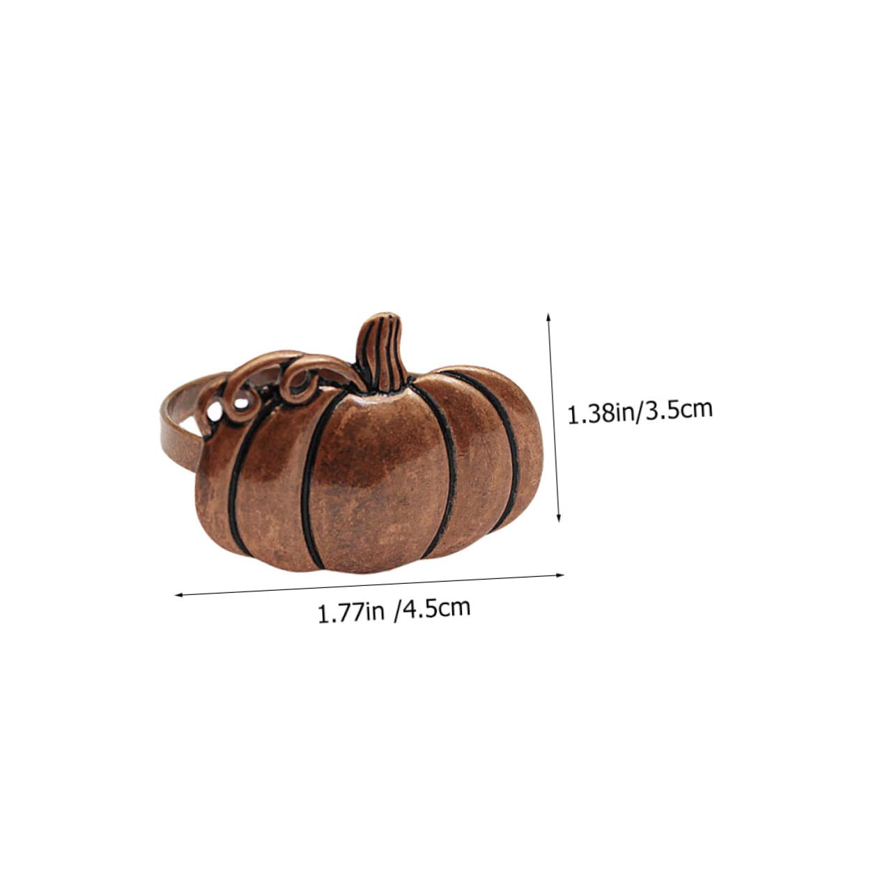 Ciieeo 18 STK Kürbis Serviettenringe Elch Weihnachtsserviettenschnalle Kürbistische Thanksgiving-servietten Blattserviettenringe Serviettenringe Aus Blattgold Nussknacker Legierung Coffee