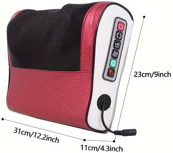 Miniatura 2 de Masajeador eléctrico Shiatsu, adecuado para masajes de hombros, espalda y piernas, ofrece amasamiento de tejido profundo, cuenta con masaje