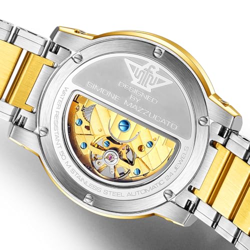 Image of OLEVS GELATU Mens Watch Automatic Tourbillon Wristwatch Skeleton Mechanical Self Winding 50M Waterproof Sapphire Crystal Square Male Watches Yellow /White /Black /Green