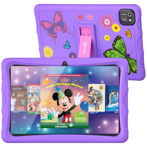 Image of Contixo Kids Tablet K103A - Learning Tablet for Kids with Games and Educational Apps, 10 inch, Android, 64GB, WiFi, Parental Control, Kid-Proof Case with Kickstand - Purple