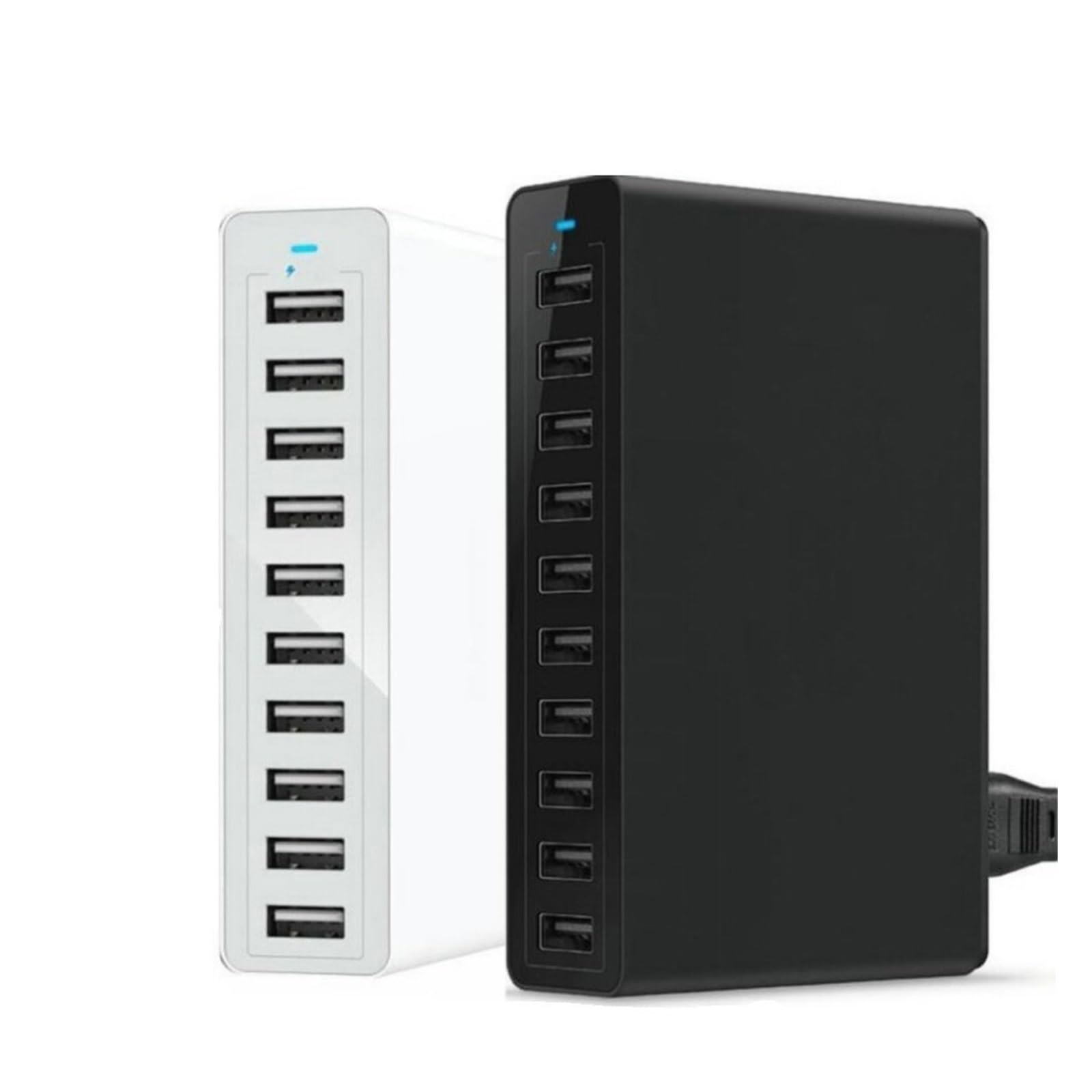 YIPOST 60W 10Port USB Charger Charging Station Dock Multi USB Charger Desktop Mobile Phone Charge for Dorm Room Home and Cruise Ship Essentials Trav (Color : Nero, Size : With PD100W Cable)