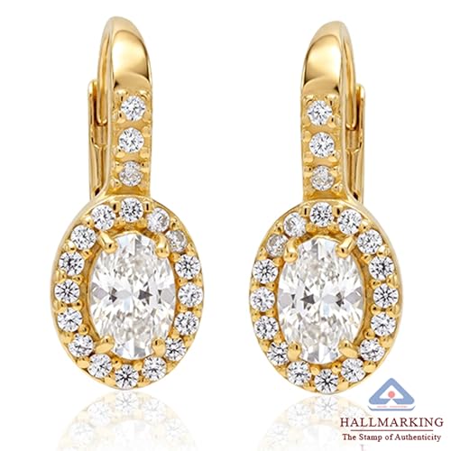 Image of TRUESILVER ACPL 925 Sterling Silver Cubic Zirconia Earrings for Women & Girls | BIS Hallmarked Drop Dangle Leverback Style | Elegant Jewelry Gift for Women