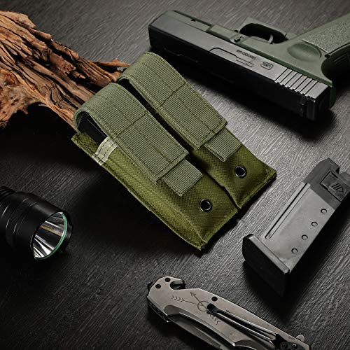 Frtkk Tactical Single/Double Pistol Mag Pouch Outdoor Molle Open-Top Magazine Pouch For Glock M1911 92F #TOP6