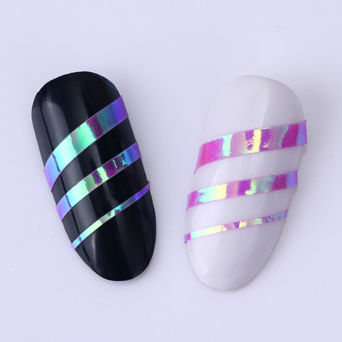 18 Rolls Shining Nail Art Tape PP Striping Line Self Adhesive
