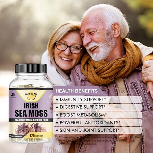 Irish Seamoss Capsules 2625mg per Serving - Made with Organic Seamoss, Bladderwrack & Burdock Root for Digestive & Immune Support - Image 6
