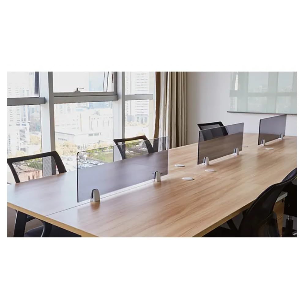 HJYCLFAZU Acrylic Desk Divider, Clear for Desks, Clamp-On Partition, Multiple (45x40CM) - Enhance Workspace Privacy and nization