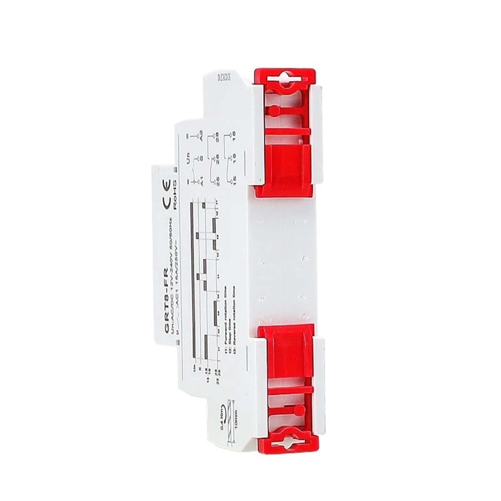 Relé de control de avance y retroceso GRT8-FR, relé de protección del motor, CA 230 V CA/CC 12 V ~ 240 V, 16 A, 2 SPDT, digital(ACDC12V-240V)