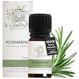Olio Essenziale Rosmarino Cineolo puro alimentare Il Labirinto Officinale - Oli Essenziali Naturali - Olio essenziale per Diffusori e Umidificatori, Aromaterapia - 10ml