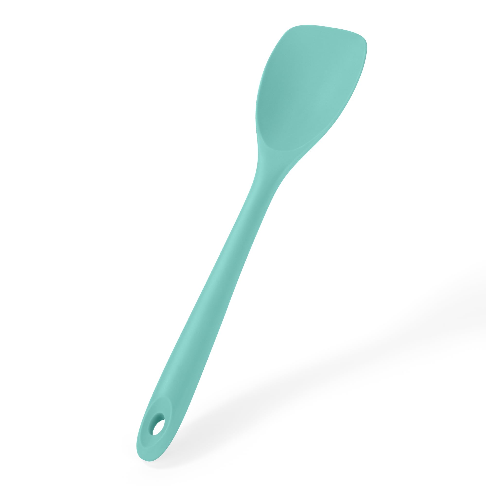 600ºF Heat Resistant Spatula Scoop: U-Taste Food-Grade Silicone Cooking Spoon, Flexible Spoonula for Serving Mixing Scraping in Non-Stick Pan Cookware, Seamless Soft Kitchen Utensil (Aqua Sky)