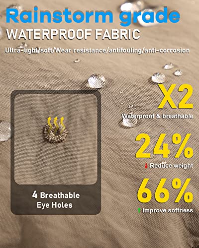 Shinchic Waterproof Bucket Rain Hat For Women Wide Brim Summer Upf50+ Cowboy Sun Hat Men Foldable Soft Floppy Beach Hat Khaki thumb #2