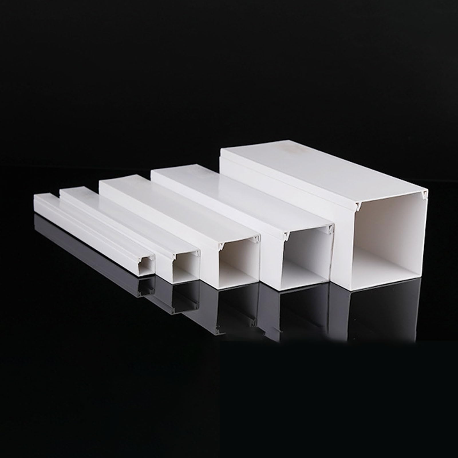 Kabelhalter, Selbstklebende Kabelkanäle, Verschiedene Größen, weiß, 2er-Packung à 1 m(25 * 25mm)