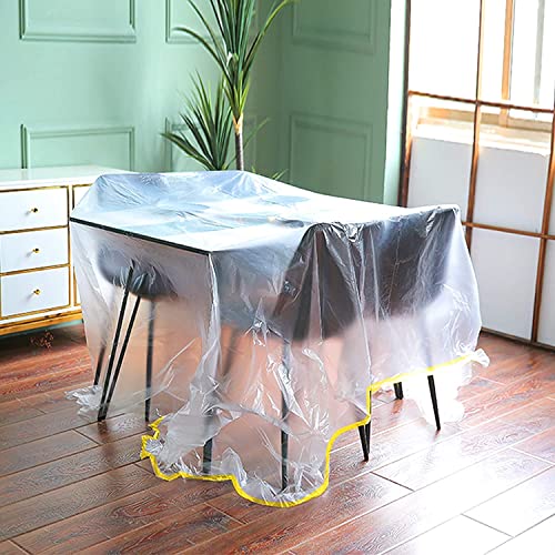 146"/12Ft Plastic Sofa Couch Cover, Plastic Covers For Furniture ,Waterproof Couch Cover For Sectional Sofa Lshape, Extra Large Bed Sofa Couch Chair Furniture Protector Cover For Moving And Storage #TOP7