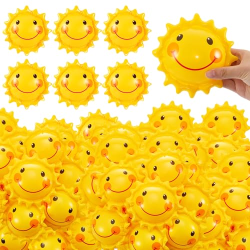 Jexine 100 Pcs Inflatable Sun Beach Balls, 5 Inch Mini Beach Balls Bulk - image 1
