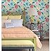 York Wallcoverings Madcap Cottage PSW1400RL Sky Blue Jungle Garden Peel & Stick Wallpaper