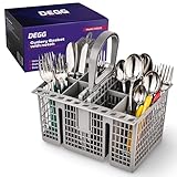 DEGG Panier à couverts - Lave-vaisselle - Panier à couverts avec poignée et compartiments - Universel pour lave-vaisselle - Résistant à la chaleur - Qualité premium