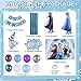 Frozen Birthday Party Supplies, Frozen Party Decorations 82 PCS Include Frozen Backdrop Snowflake Balloon Garland Arch Kit, Elsa, Anna and Olaf Foil Balloon and Happy Birthday Banner for Kids Birthday