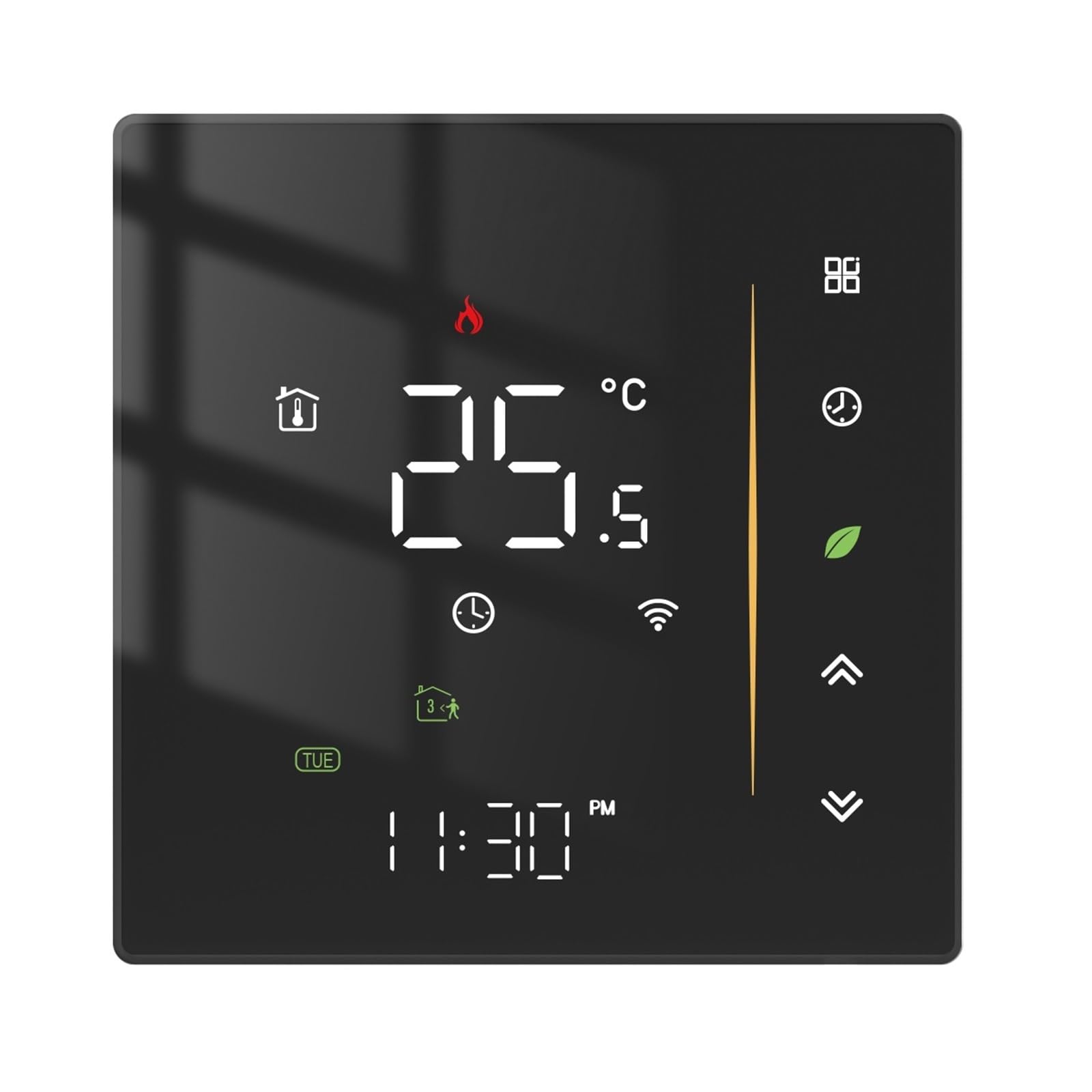 Termostat WiFi Bezprzewodowy regulator temperatury w pomieszczeniu wody/elektrycznego ogrzewania podłogowego Kocioł gazowy Wilgotność APP Praca Informacja O ZgodnośCi(WHT-006-GC-BK-MS)