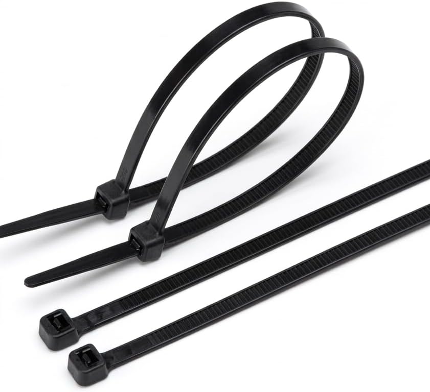 Plastik Cırt Kelepçe, Kablo Bağı Seti, Beyaz, 2.5 x 150 mm, 100 Adet, Kendinden Kilitlemeli Dayanıklı Naylon Kelepçe, Ev, Ofis ve Endüstriyel Düzenleme İçin (siyah)