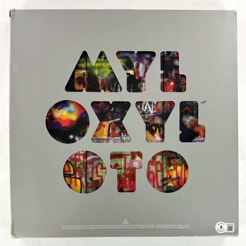 Coldplay Full Band Signed Autograph 12x12 Mylo Xyloto Album Vinyl
