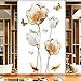Droomhuis Pegatinas de Pared dorado de tulipanes y mariposas vinilos decorativos,105cm(H) x 65cm(W) Adhesivos Pared Dormitorio Salón Hotel Comercial Pasillo Hall Oficina