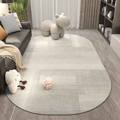 Tapis décoratif moderne gris pour masquer les imperfections du sol - 2
