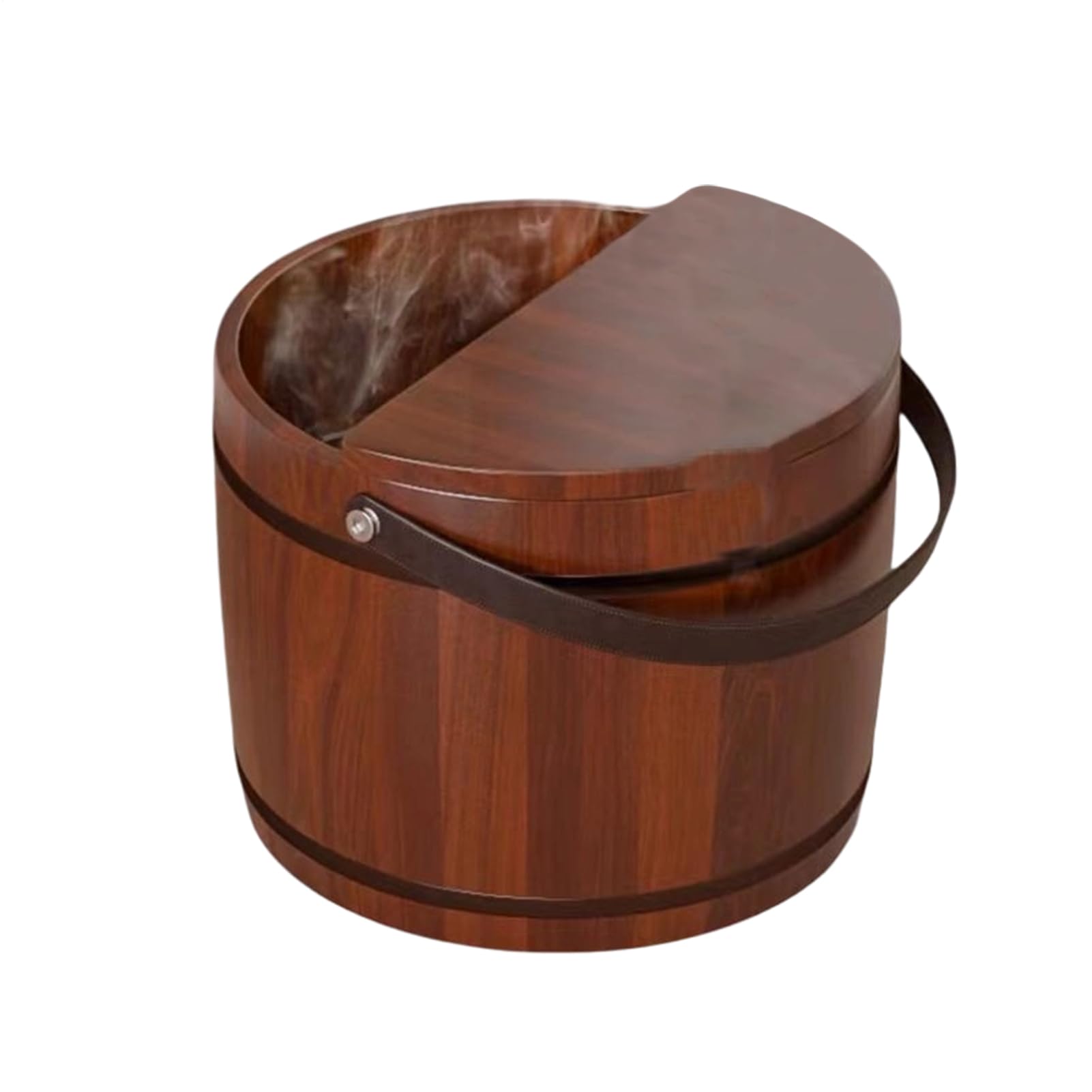 Cubo de baño de madera – Barreño multiusos, contenedor para tratamientos de spa relajantes, accesorio compacto para la relajación, unidad funcional para el cuidado del hogar, práctica herramienta de