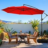 wikiwiki 10ft Patio Umbrella with Base Included, Outdoor Offset Cantilever...