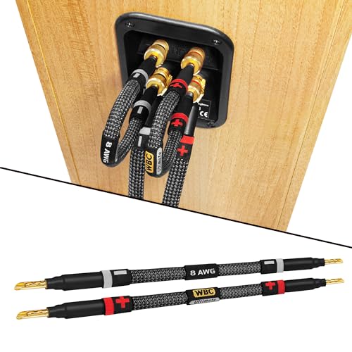 Cables de puente de altavoz HiFi en cobre OFC ultra puro y tweed 7