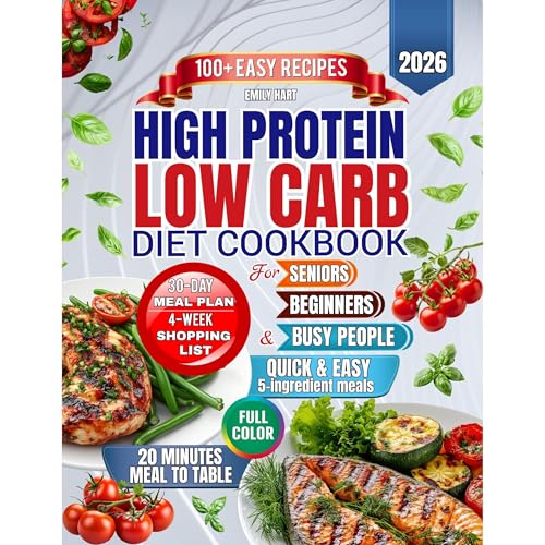 High Protein Low Carb Diet Cookbook Audiobook By Emily Hart cover art