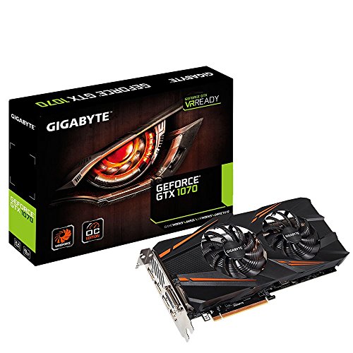 GIGABYTE GeForce GTX 1070 WINDFORCE OC Video/Graphics Cards (GV-N1070WF2OC-8GD)