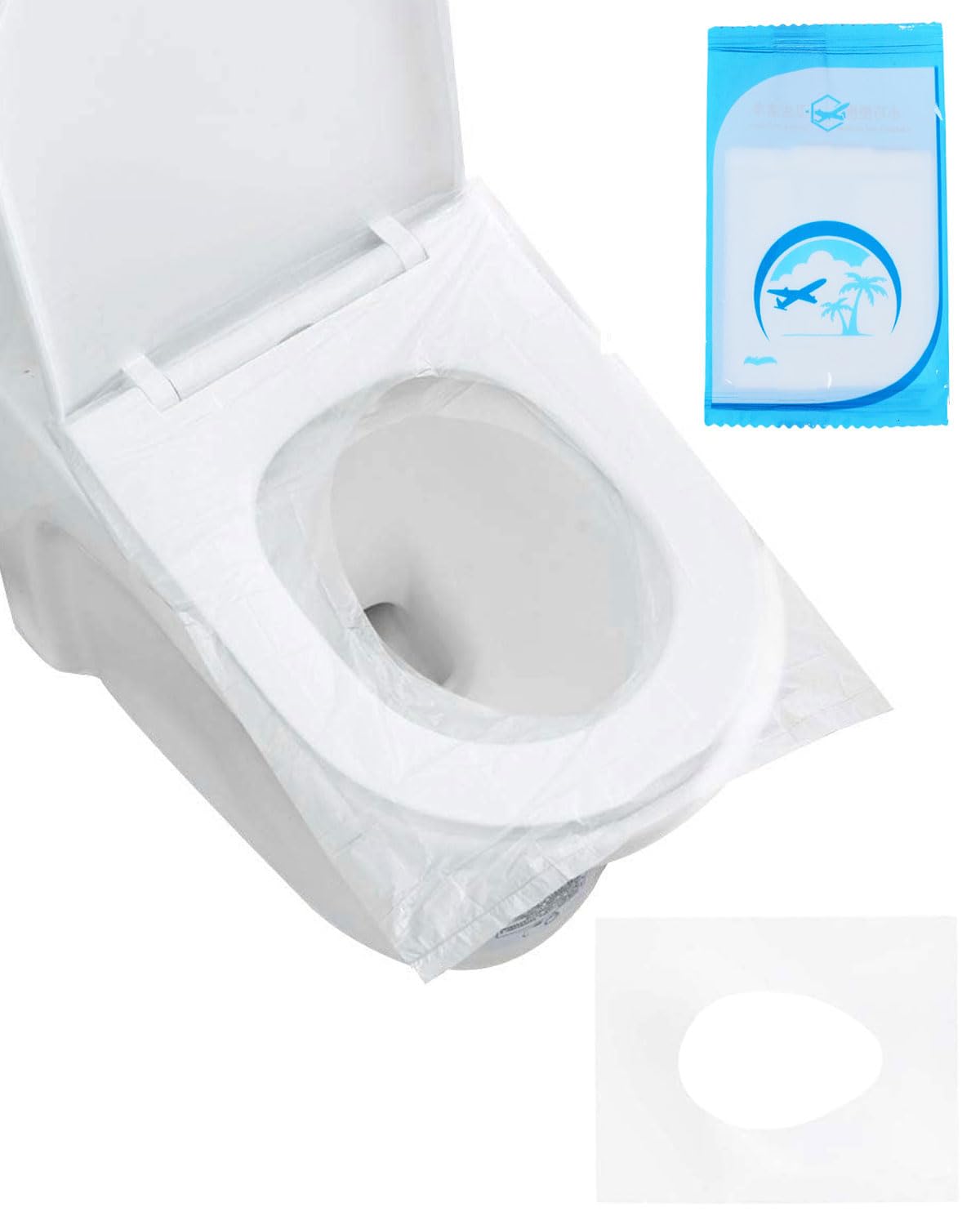 Copriwater USA e Getta Copri Tazza WC Monouso Impermeabili Biodegradabili Toilette Portatili (10pcs)