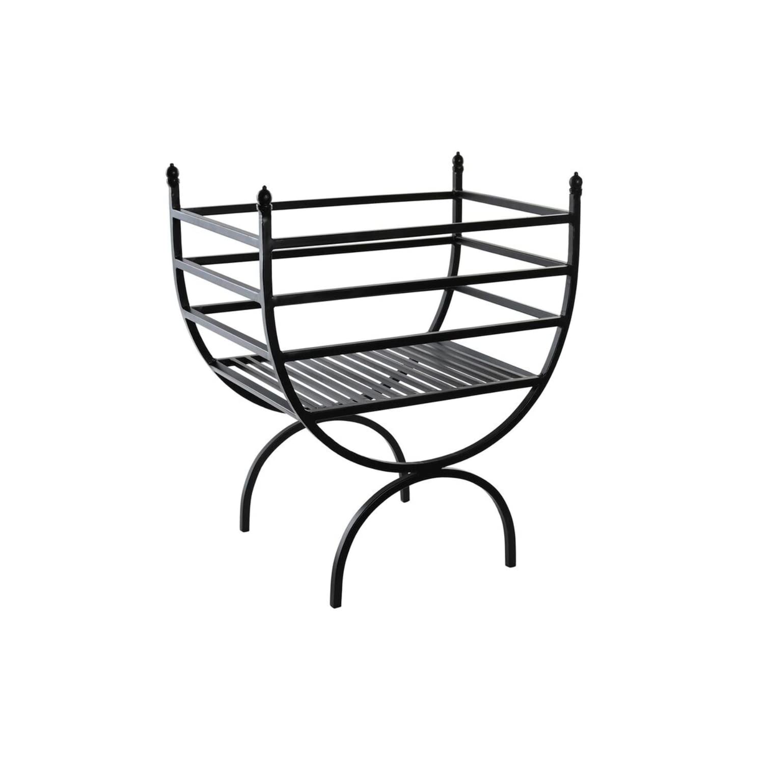 Ustensiles pour cheminée DKD Home Decor en acier noir au design contemporain et épuré